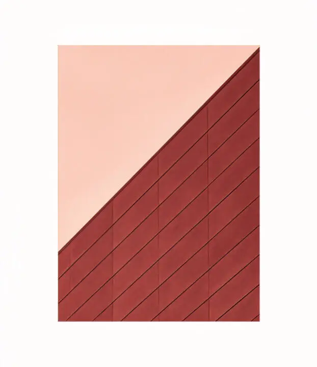 mur minimal rose et rouge